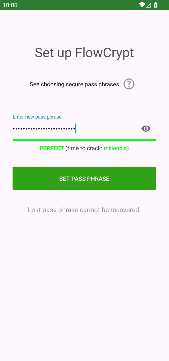android showcase create key