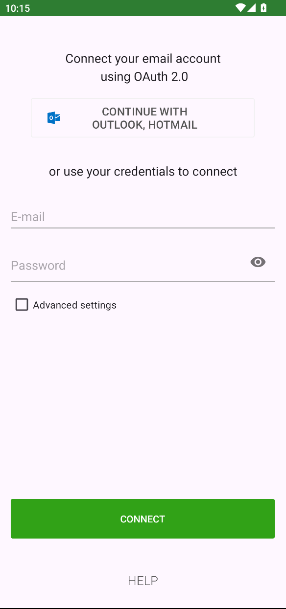 android showcase other email providers