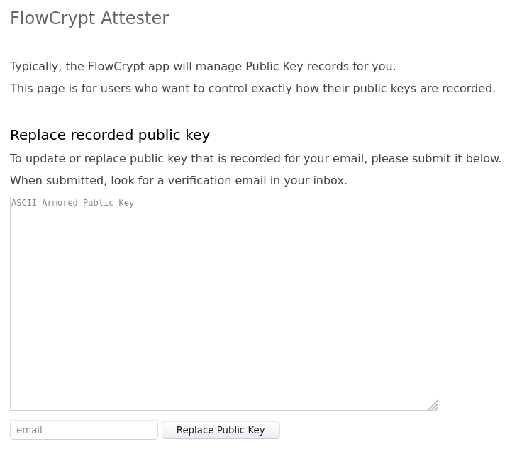 browser attester key replace