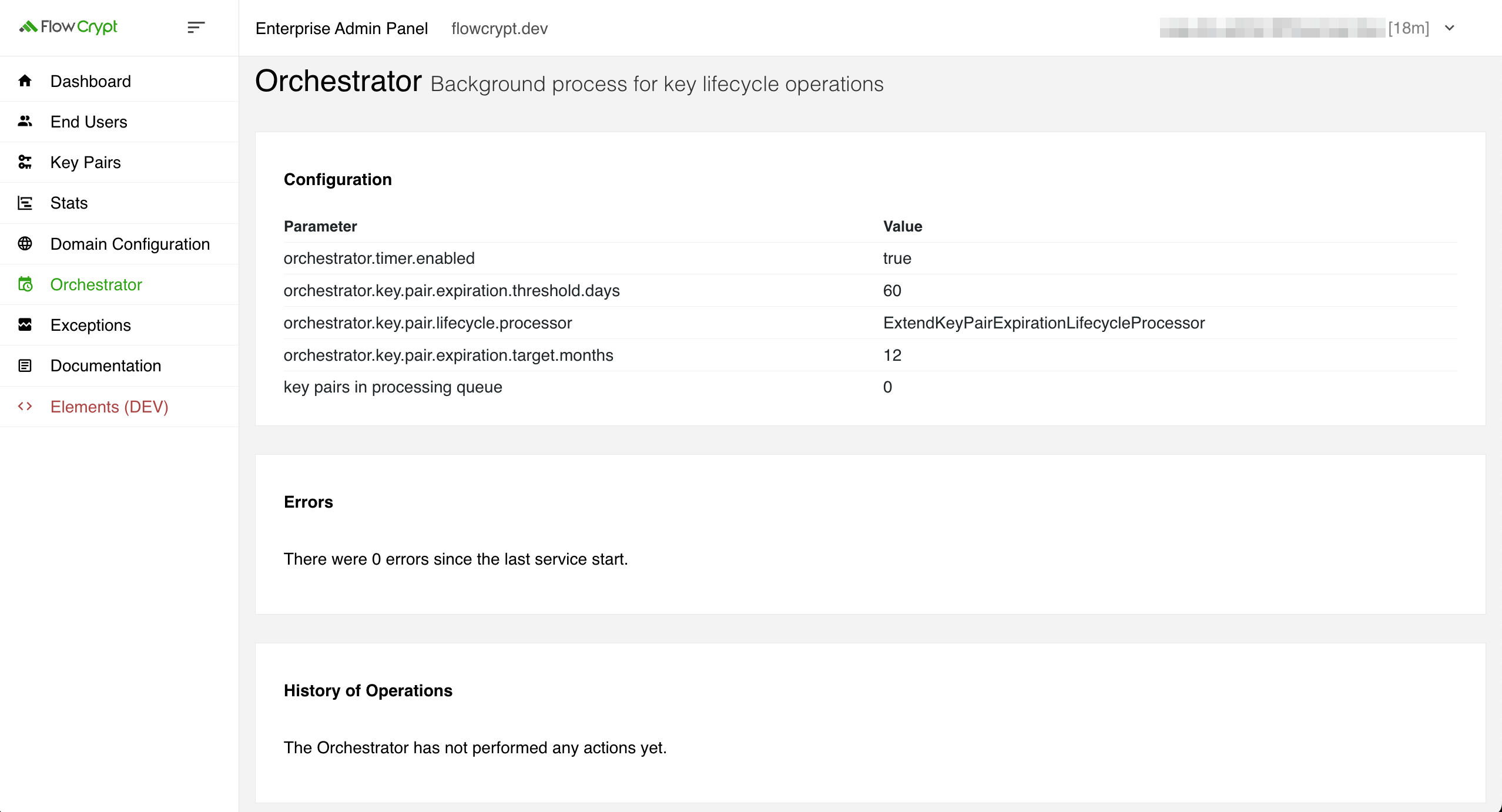 enterprise eap usage automatic key lifecycle rotation orchestrator configured