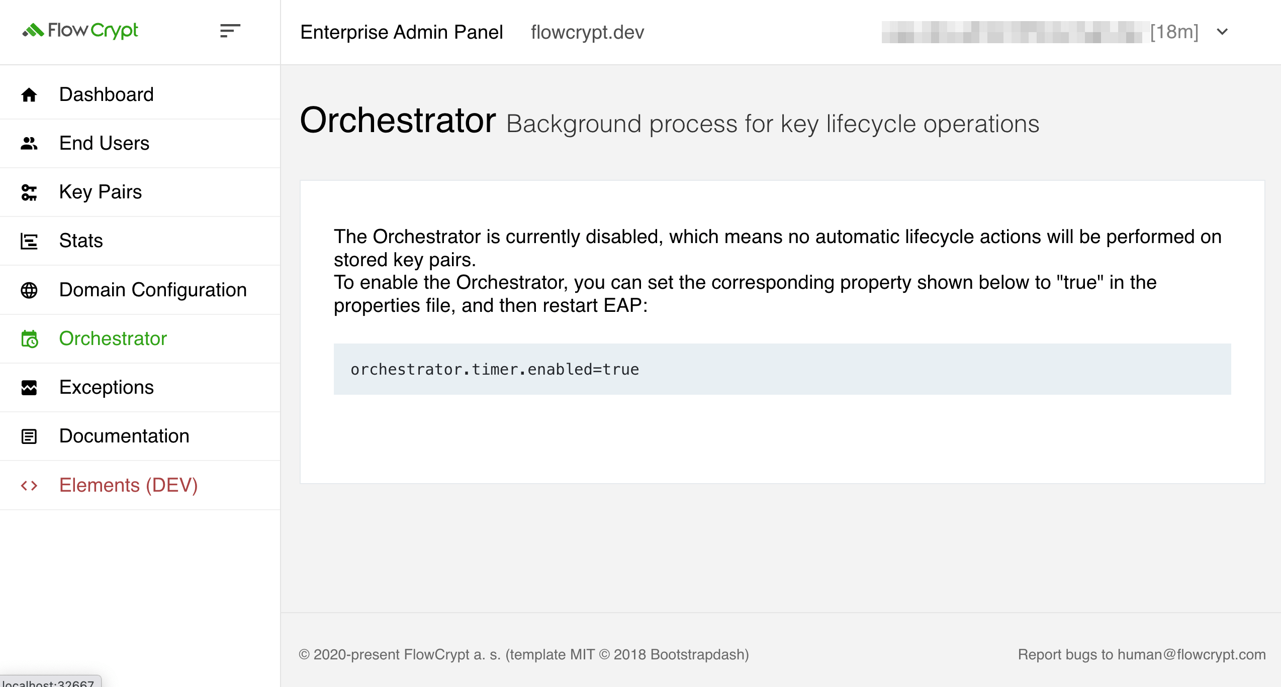 enterprise eap usage automatic key lifecycle rotation orchestrator unconfigured