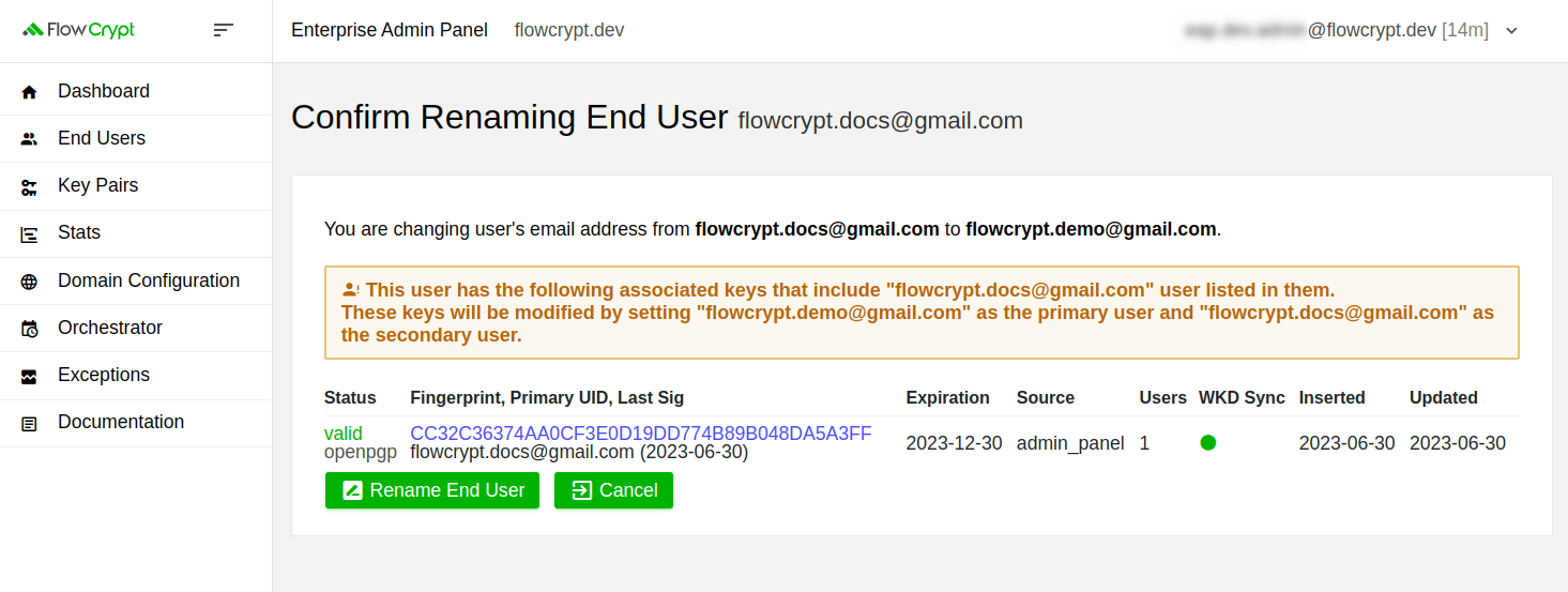 enterprise eap usage end users manage users rename confirm renaming end user