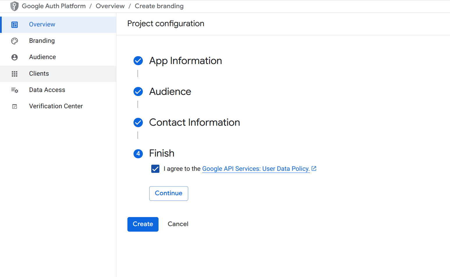google cloud console 3 consent step 4