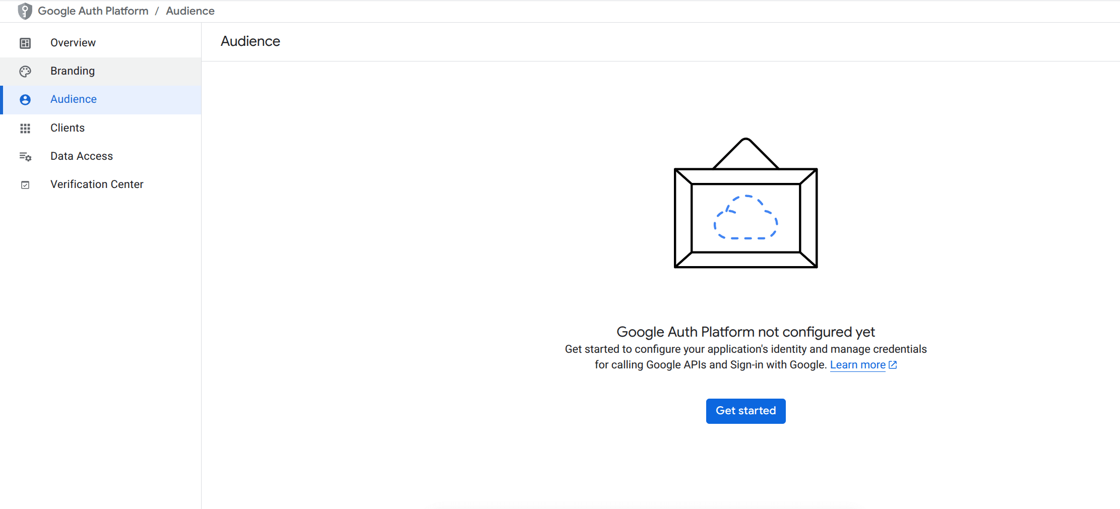google cloud console 3 consent unconfigured
