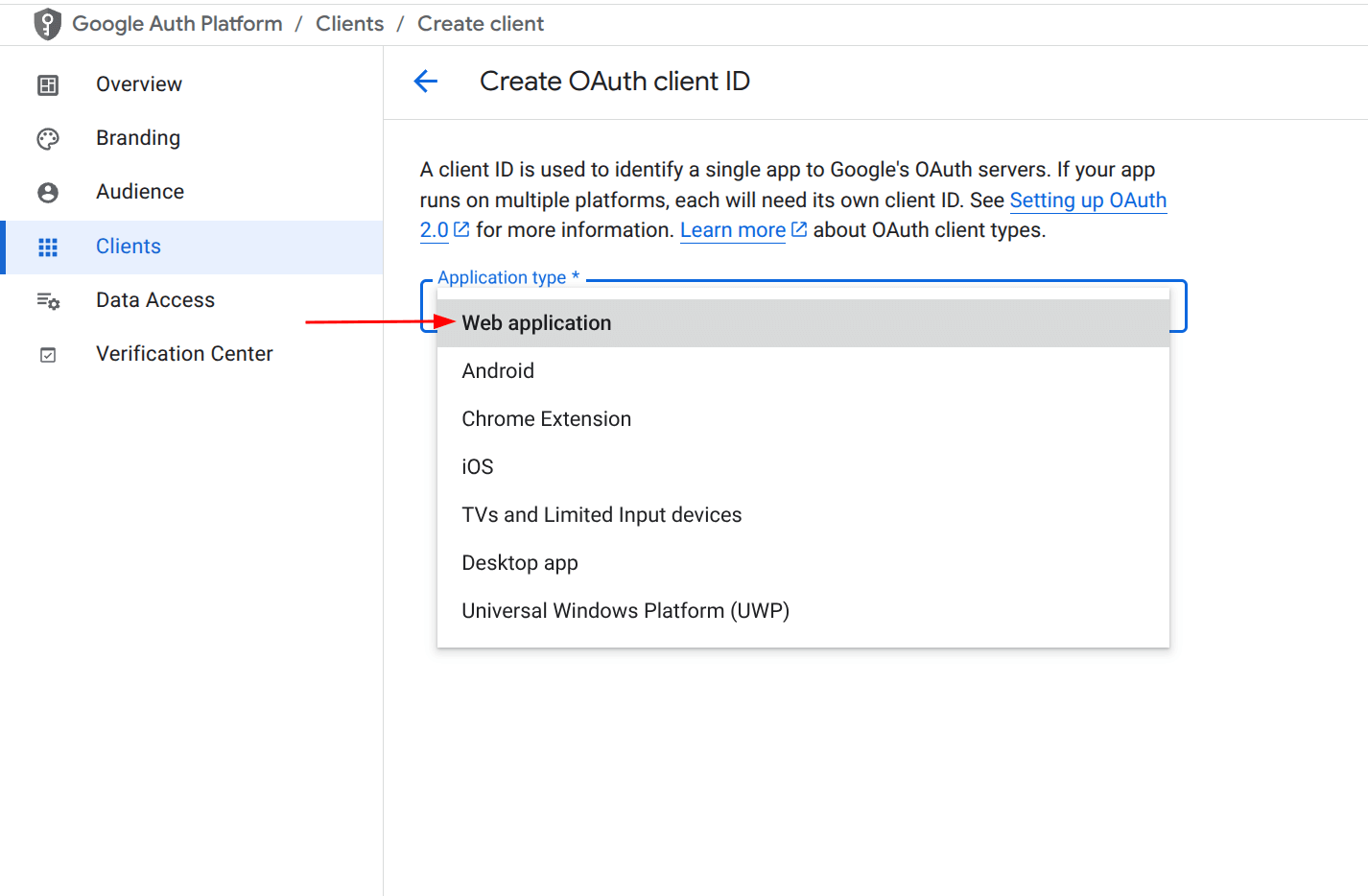 google cloud console 6 web app