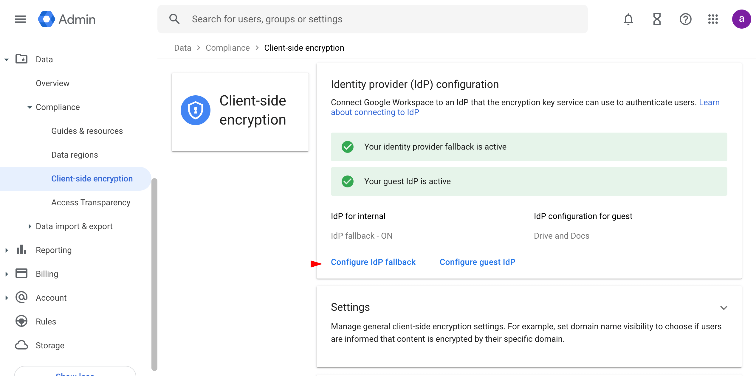 google cloud console idp fallback configure idp fallback