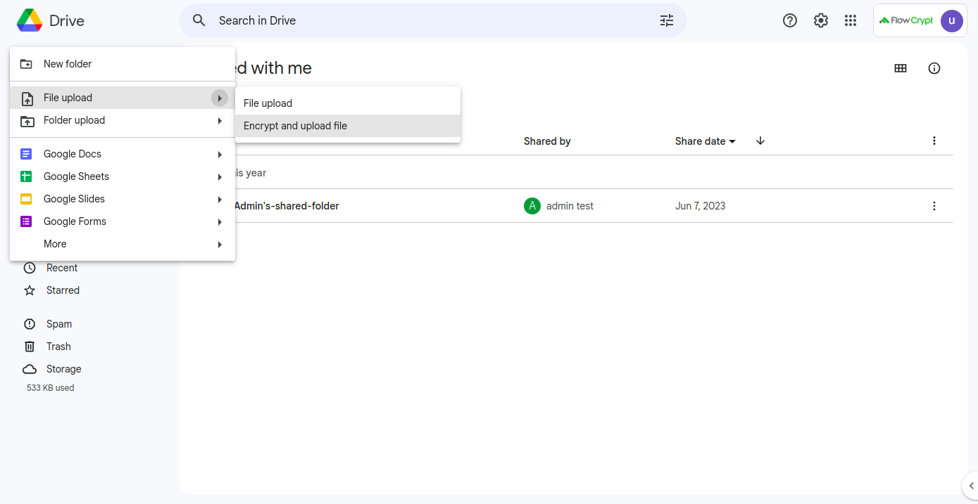 wkm getting started encrypt and upload file